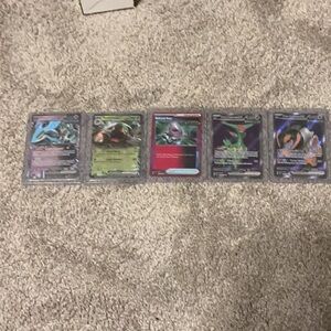Pokemon Trading Cards Set - Blue, Green, Red, Black